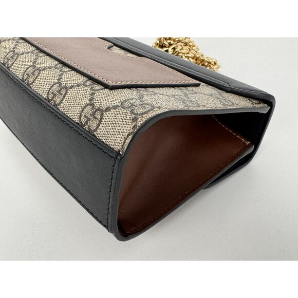 Gucci GG Supreme Padlock Small Shoulder Bag Brown and Black B-6 - Picture 10 of 16